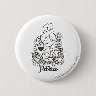 PEBBLES™ Heartbreaker B&W 6 Cm Round Badge