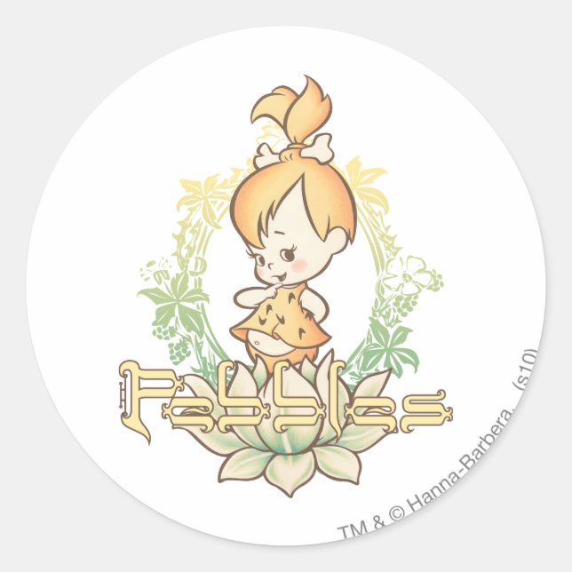PEBBLES™ in Lotus Flower Classic Round Sticker (Front)