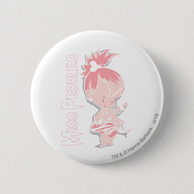 PEBBLES™ in Pink 6 Cm Round Badge (Front)