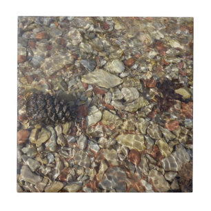 Pebbles in Taylor Creek Nature Photography Ceramic Tile