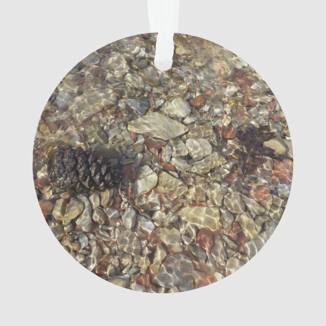 Pebbles in Taylor Creek Nature Photography Ornament (Back)