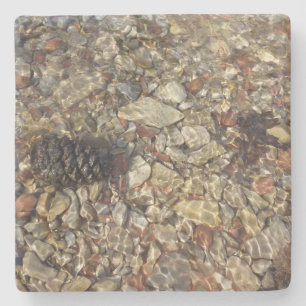 Pebbles in Taylor Creek Nature Photography Stone Coaster