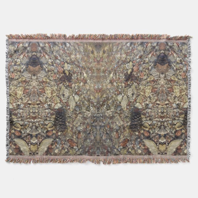 Pebbles in Taylor Creek Nature Photography Throw Blanket (Front)
