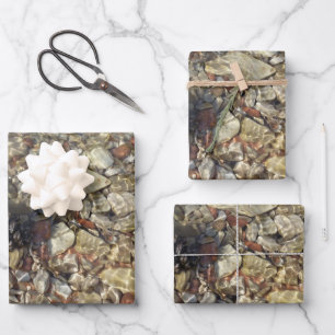 Pebbles in Taylor Creek Nature Photography Wrapping Paper Sheet