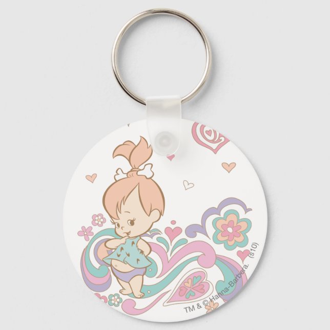 PEBBLES™ Love Swirls Key Ring (Front)