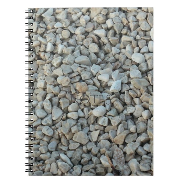 Pebbles on Beach Stone Photography Notebook (Front)