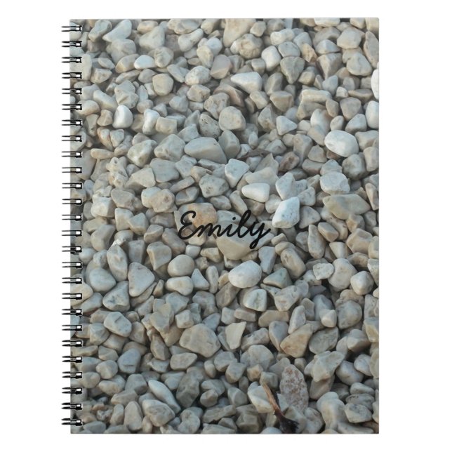Pebbles on Beach Stone Photography Notebook (Front)