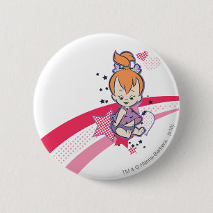 PEBBLES™ on Pink Rainbow 6 Cm Round Badge
