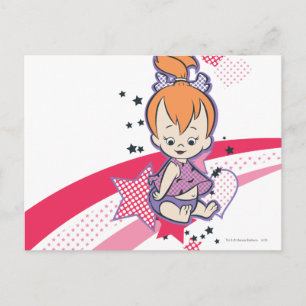 PEBBLES™ on Pink Rainbow Postcard