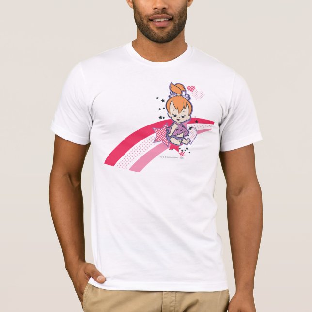 PEBBLES™ on Pink Rainbow T-Shirt (Front)