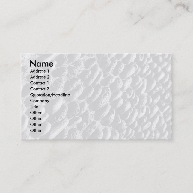Pebbles pavement business card (Front)