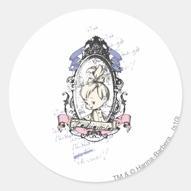 PEBBLES™ Pretty In Reflection Classic Round Sticker (Front)