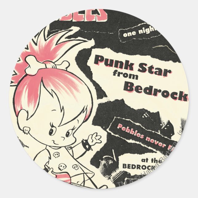 PEBBLES™ Punk Rock Legend Classic Round Sticker (Front)