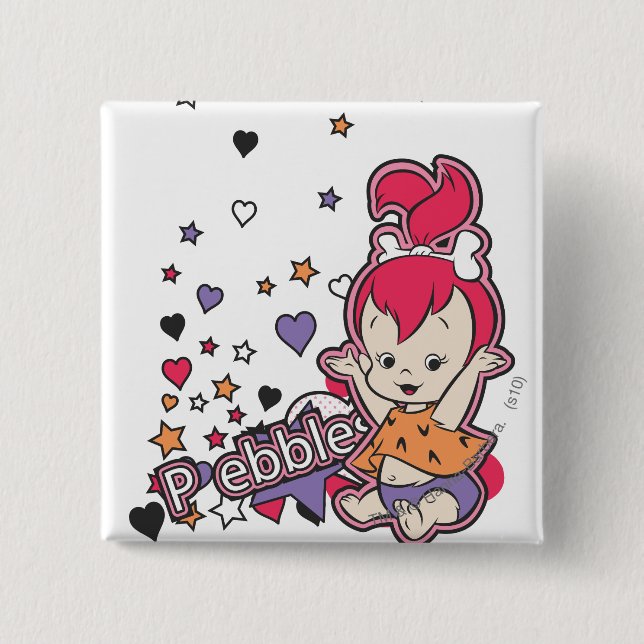 PEBBLES™ Purple Heart 15 Cm Square Badge (Front)