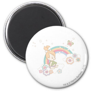 PEBBLES™ Rainbow and Flower Clouds Magnet