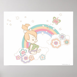 PEBBLES™ Rainbow and Flower Clouds Poster