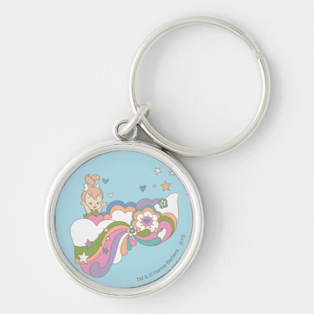 PEBBLES™ Rainbow Cloud Key Ring (Front)