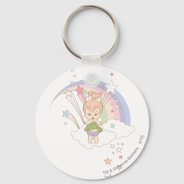 PEBBLES™ Rainbow Stars Key Ring (Front)