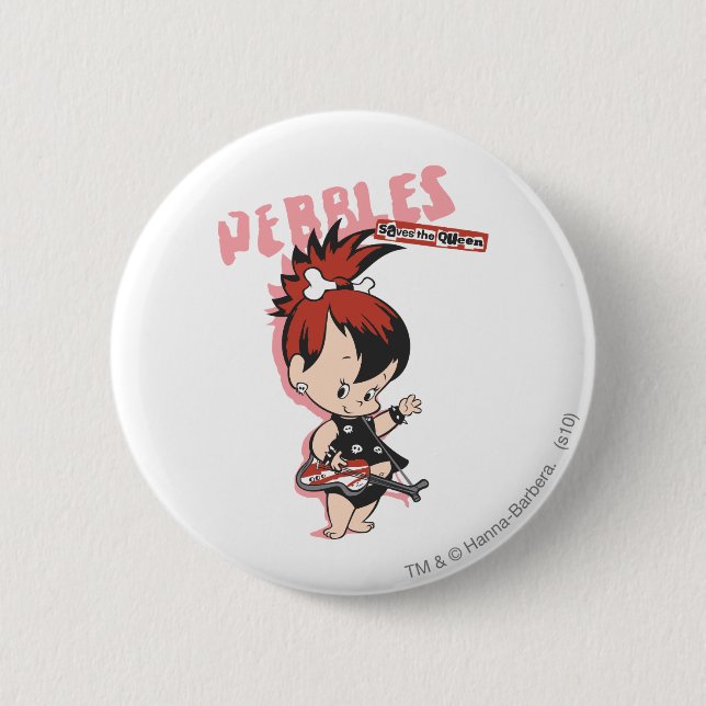 PEBBLES™ Rock Star 6 Cm Round Badge (Front)