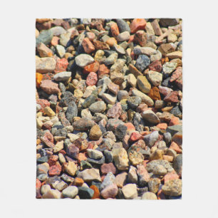 Pebbles rocks colourful texture fleece blanket