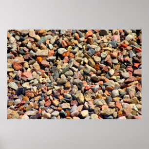 Pebbles rocks colourful texture poster