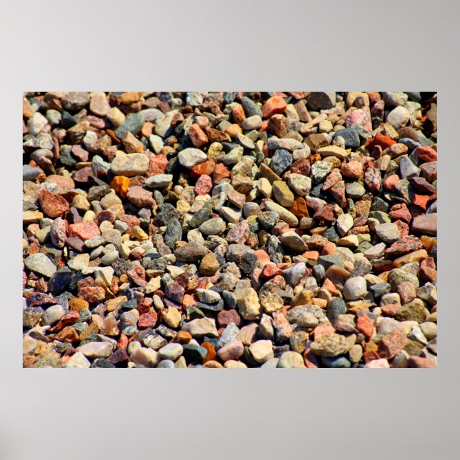 Pebbles rocks colourful texture poster (Front)