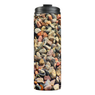 Pebbles rocks colourful texture thermal tumbler