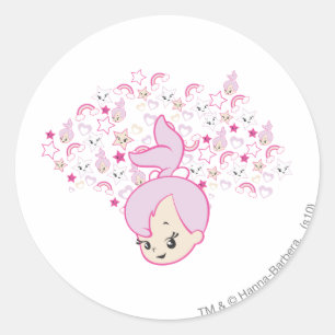 PEBBLES™ Star Print Classic Round Sticker