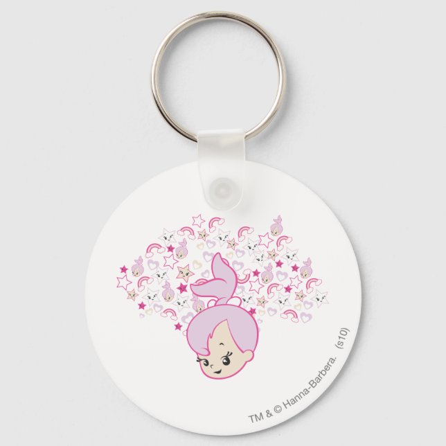 PEBBLES™ Star Print Key Ring (Front)