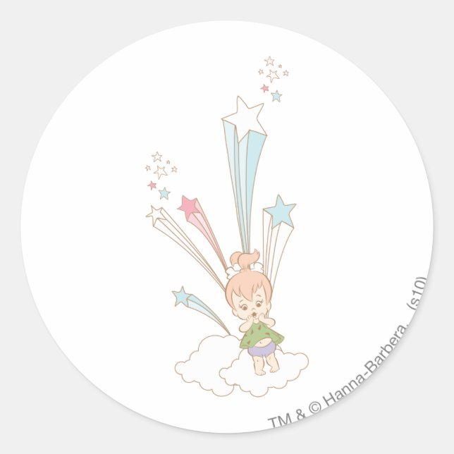 PEBBLES™ Starburst Classic Round Sticker (Front)