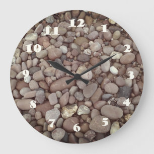 Pebbles Stones Photo Round (Large) Wall Clock