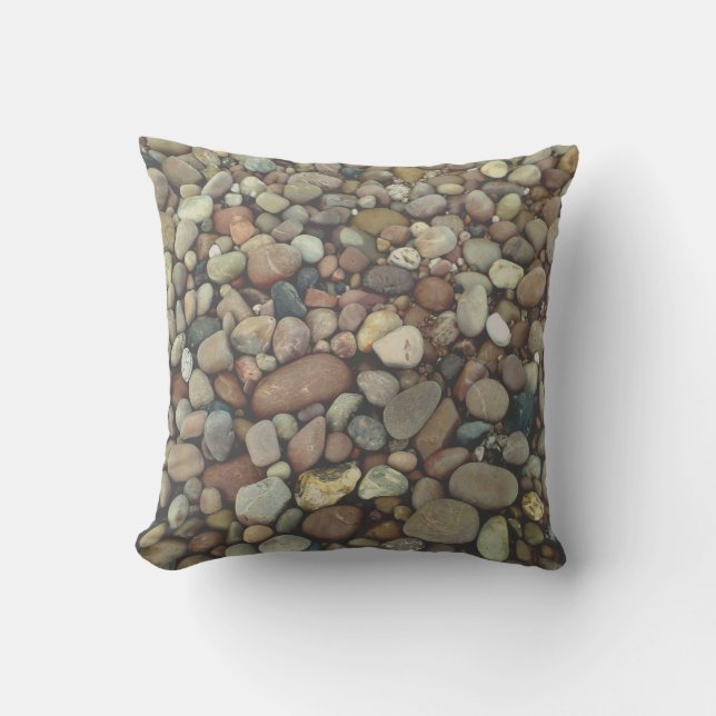 Pebbles Stones Photo Throw Cushion 41 cm x 41 cm (Front)