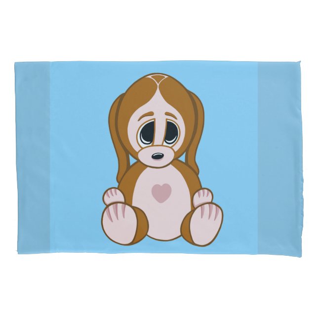 Pebbles the Puppy Pillowcase (Front)