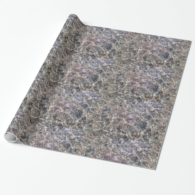 Pebbles Underwater Glossy Wrapping Paper (Unrolled)