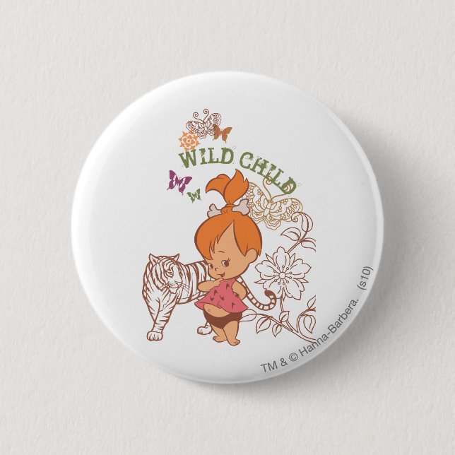 PEBBLES™ Wild Child 6 Cm Round Badge (Front)