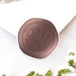 Pecan Brown Double Monogram Wax Seal Stickers<br><div class="desc">This vintage style double monogram 2 Letter calligraphy script Faux Wax Seal Sticker set in the Pecan Dark Brown colorway will make the perfect finishing touch to your wedding invitations, birthday party, baby shower, anniversary, or other special occasion stationery. Seal your envelopes easily and beautifully with the look of real...</div>