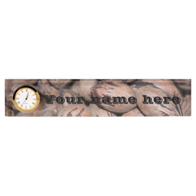Pecan Clock Name Plate (Front)