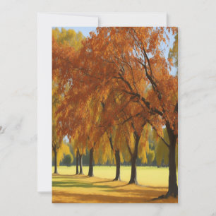 Pecan Grove Edge Pretty Autumns Wend Timeless Art Holiday Card