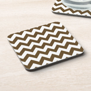 Pecan Neutral Chevron Coaster