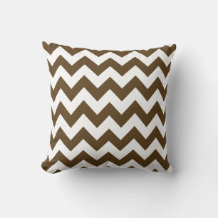 Pecan Neutral Chevron Cushion