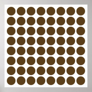 Pecan Neutral Dots Poster