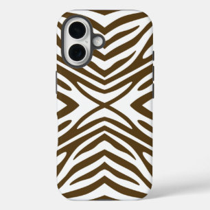 Pecan Neutral Zebra iPhone 16 Case