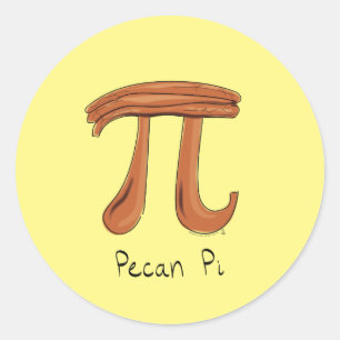 Pecan Pi Cute Math Pi Day Stickers