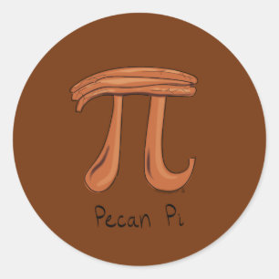 Pecan Pi Symbol Math Teacher Cute Kids Classic Round Sticker
