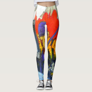 Pecan Pie Street Art Revolution  Leggings