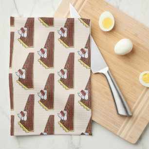 Pecan Pie Tart Southern Food Slice Dessert Foodie Tea Towel