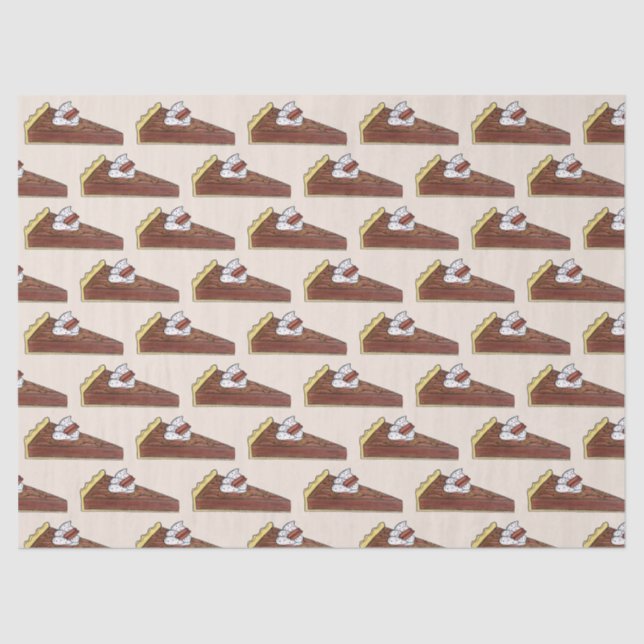 Pecan Pie Tart Southern Food Slice Dessert Foodie Tissue Paper (Front)