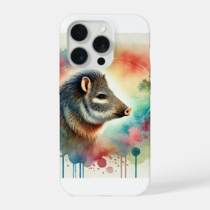 Peccary in Watercolor 170724AREF113 - Watercolor iPhone 15 Pro Case