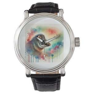 Peccary in Watercolor 170724AREF113 - Watercolor Watch