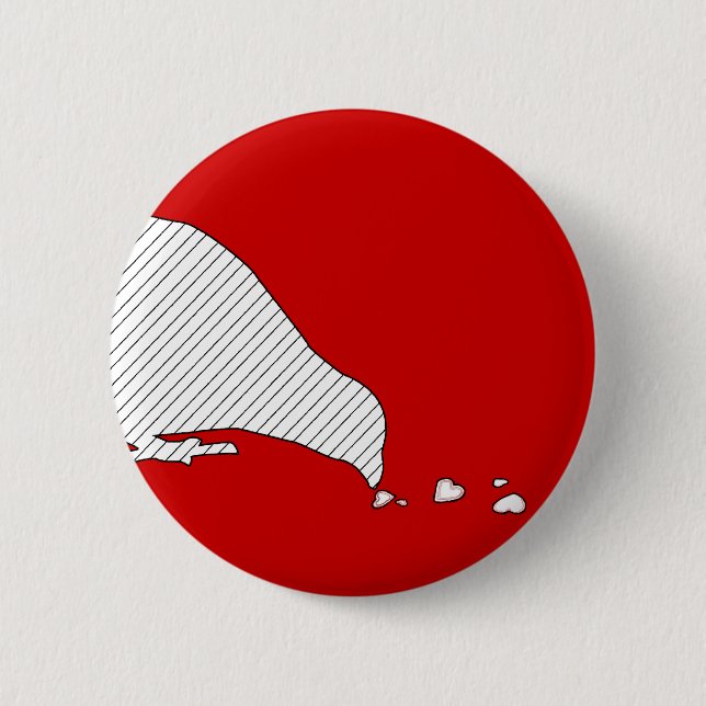 pecking order. 6 cm round badge (Front)